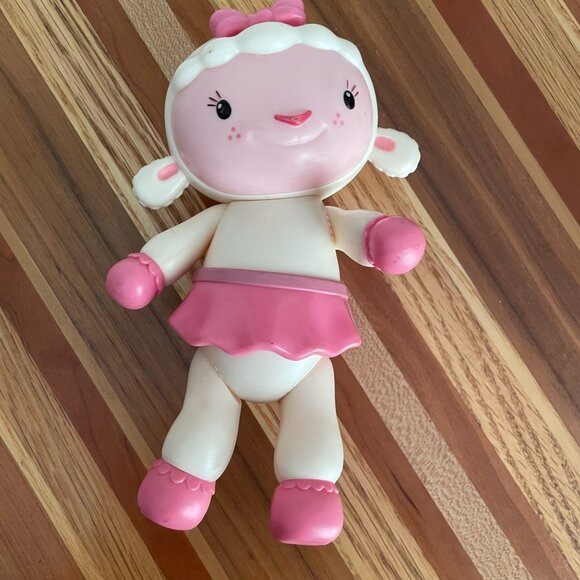 Disney Jr. Doc McStuffins Lambie Toy Doll Pink White Figure Plastic - Picture 5 of 5